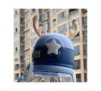 Dinosaur Pattern Plastic Cup with Straw for Children Antler Shape Summer Kindergarten