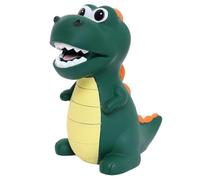 Dinosaur Piggy Bank 8.5x6.7x5.5in Large Capacity PVC Coin Bank with Openable Bottom Impact-Resistant Cute & Cartoon Green Piggy for Kids, Birthday