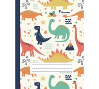 Dinosaur: Primary School Story Journal Composition Notebook | Dotted Midline and Drawing or Picture Space | Exercise for Grade K-2 School |100 Story Pages | 8,5 x 11 inches (21,6 x 27,9 cm)