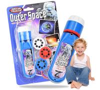 Dinosaur Projector Flashlight - 3 Discs 24 Images, Dinosaur Flashlight Projector, Creative HD Image Flashlights Lamp, Portable Night Light Technology Toy for Bedroom, Ceiling, Wall & Tent (Space)