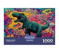 Dinosaur Puzzle 1000 Pieza Rompecabezas para Adultos Niño Jigsaw Puzzle para Juegos Educativos Familiares Rompecabezas 70x50cm/1000pcs