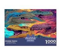 Dinosaur Puzzle 1000 Pieza Rompecabezas para Adultos Niño Jigsaw Puzzle para Juegos Educativos Familiares Rompecabezas 38x26cm/1000pcs