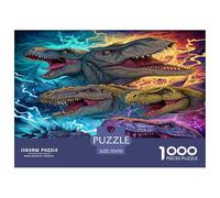 Dinosaur Puzzle 1000 Pieza Rompecabezas para Adultos Niño Jigsaw Puzzle para Juegos Educativos Familiares Rompecabezas 70x50cm/1000pcs