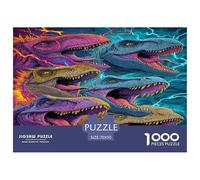 Dinosaur Puzzle 1000 Piezas Rompecabezas para Adultos Niño Jigsaw Puzzles Juguete De Desafío Juegos Educativos Familiares 70x50cm/1000pcs