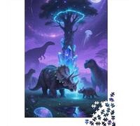 Dinosaur Puzzle 1000 Teile Erwachsene Lernspiel Stegosaurus Herausforderung Wooden Kinder AB 14 Jahre 1000pcs (75x50cm)