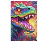 Dinosaur Puzzles de madera 1000 piezas adultas, póster Jigsaw Puzzle, diseño único, juguete educador para adolescentes y niños, 78 x 53 cm