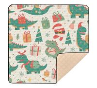 Dinosaur Rex - Alfombra de juego grande y resistente para bebé, no tóxica, para jugar boca abajo, para recién nacidos, bebés, niños pequeños, 50 x 50 pulgadas