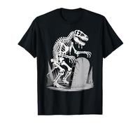 Dinosaur Skeleton in Haunted Forest Fantasy Illustration Camiseta
