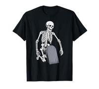 Dinosaur Skeleton in Haunted Forest Fantasy Illustration Camiseta