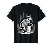 Dinosaur Skeleton in Haunted Forest Fantasy Illustration Camiseta