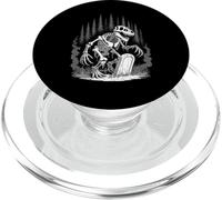Dinosaur Skeleton in Haunted Forest Fantasy Illustration PopSockets PopGrip para MagSafe