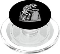 Dinosaur Skeleton in Haunted Forest Fantasy Illustration PopSockets PopGrip para MagSafe