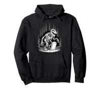 Dinosaur Skeleton in Haunted Forest Fantasy Illustration Sudadera con Capucha