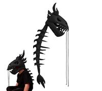 Dinosaur Skeleton Plush Costume, Breathable Cosplay Headwear, Kids Dragon Outfit with Soft Material, Sturdy Plush Costume Accessory, Cosplay Costumes with Fun Design, Cute Outfit for Boys and Girls