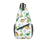 Dinosaur Sling Backpack, Crossbody Sling Bag Travel Senderismo Daypacks Dino Chest Shoulder Daypack para Hombres y Mujeres