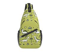 Dinosaur Sling Bag Cute Dino Casual Crossbody Hombro Mochila Chest Daypack para Hombres Mujeres Viajes Deporte Senderismo Gimnasio