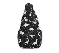 Dinosaur Sling Bag Cute Dino Casual Crossbody Hombro Mochila Chest Daypack para Hombres Mujeres Viajes Deporte Senderismo Gimnasio