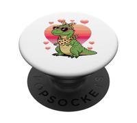 Dinosaur T-Rex Sunglasses Valentines Day PopSockets PopGrip Adhesivo