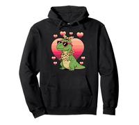 Dinosaur T-Rex Sunglasses Valentines Day Sudadera con Capucha