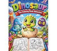 Dinosaur The Coloring Book Adventure: Cute Dinosaur Colouring Pages with Mazes, Puzzles and Activities for Kids Ages 4-8 | Fun Prehistoric Activity ... Girls (Emanuel Vision Coloring Adventures)