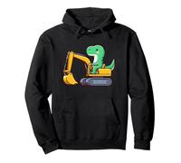 Dinosaur Trex Conducción de una Excavadora Dino Construction Trucks Sudadera con Capucha