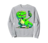 Dinosaur Trex Making Selfie Meme Dino Humorístico Niños y Adultos Sudadera