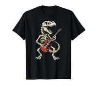 Dinosaur Trex Skeleton Guitarra Eléctrica Halloween Niños Niñas Camiseta
