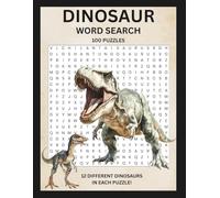 Dinosaur Word Search: 100 Dinosaur Word Search Puzzle Book | 125 Pages 8.5" x 11"