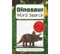 Dinosaur word search puzzle book: Word Searches with Easy to Read Print about Triceratops, Velociraptor, Stegosaurus and More | 6x9 inches, 110 pages| ... Gift for Vacations, Holidays and Free Times