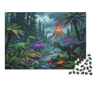 Dinosaur World Puzzles for Personas Mayores 1000 Piece Recyclable Jurassic Period Puzzles Puzzle Accesorios de Juego Impossible Hard Difficult Desafiante Activity 52x38cm/1000pcs