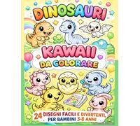 Dinosauri Kawaii: Libro da Colorare per Bambini (Libri da Colorare Kawaii per Bambini)