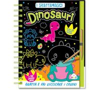 Dinosauri neon. I grattamagici. Ediz. a colori. Ediz. a spirale. Con stilo (Sticker e coloring)