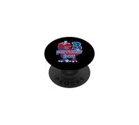 Dinosaurier Birthday Boy 3 AÑOS DE FÚTBOL 3 DE Nacimiento PopSockets PopGrip Adhesivo