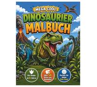 Dinosaurier Malbuch |50 Ausmalbilder: XXL Dino-Malbuch für Kinder ab 6 Jahren mit T-Rex, Triceratops & Velociraptor | Kreativer Malspaß für Jungen & ... mit einfachen Motiven für Kinder ab 6 Jahre