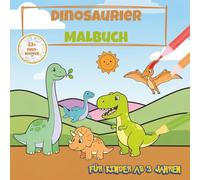 Dinosaurier Malbuch für Kinder ab 3 Jahren: 23+ niedliche Dino-Motive mit dicken Linien, Perfekt für Anfänger und praktisches quadratisches Format ideal für reisen mit Kind