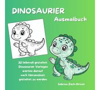 Dinosaurier Malbuch für Kinder und Erwachsene, von 4 bis 99+,