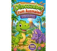 Dinosaurier Malbuch für Kinder von 5-6 Jahren: 93 süße Dino-Ausmalbilder mit T-Rex, Triceratops, Brachiosaurus und vielen freundlichen Dinosauriern