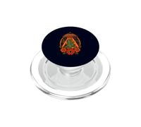 Dinosaurio Abducción Retro Tatuaje Estilo Alien OVNI Dino PopSockets PopGrip para MagSafe
