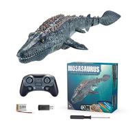 Dinosaurio Acuático RC - Mosasaurus Control Remoto Piscina Impermeable | Reptil Electrónico con Efectos De Luz Y Vapor De Agua, Diversión Lago Baño, Presente Verano