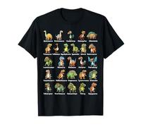 Dinosaurio Alfabeto Tipos ABC Dino A-Z T-Rex Camiseta