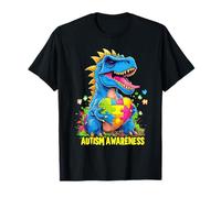 Dinosaurio Autismo Autista Día Mundial de Concienciación Mes TDAH Camiseta