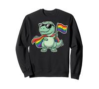 Dinosaurio Bandera LGBTQ Dino T-Rex Inclusivo Sudadera
