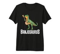 Dinosaurio Banjo Player Kids Country Music Bluegrass Banjo Camiseta Premium