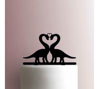 Dinosaurio ? Brontosaurus Heart - Decoración acrílica para tartas, 15,2 cm de ancho/azul