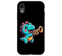 Dinosaurio Con Trompeta Para Pequeños Músicos Carcasa para iPhone XR