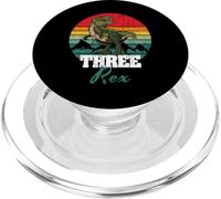 Dinosaurio de cumpleaños Three Rex T-Rex a Juego PopSockets PopGrip para MagSafe