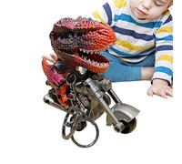 Dinosaurio de juguete para tirar hacia atrás, juguetes de dinosaurio para niños - Juguetes de coche de juguete con forma de dinosaurio en forma de motocicleta accionados por fricción | Divertido