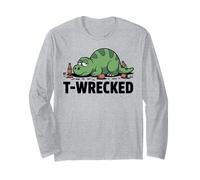 Dinosaurio de Resaca Divertido para Beber Manga Larga