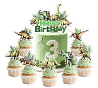 dinosaurio dino rex cupcake pastel decoraciones muffin postres adornos para celebraciones fiestas eventos baby shower accesorios para fiestas
