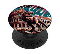 Dinosaurio En El Coliseo Romano En Roma PopSockets PopGrip Adhesivo